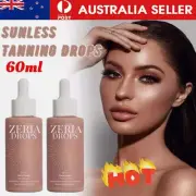 Sunless Tanning Drops 60ml Instant Sun Bronzing Drops Sunless Dark Tanner