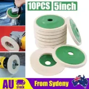 10pcs Wool Buffing Polishing Wheel Felt Pad 5 Inch Buffer Buff Polish Disc 125mm