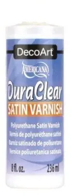 DecoArt DuraClear Poly Satin Clear Varnish Finish 8 oz