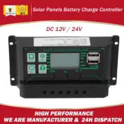 60A MPPT Solar Power Panel Regulator Charger LCD Controller DC 12V/24V Dual USB