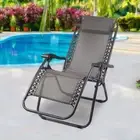 Gardeon Zero Gravity Recliner Chairs Outdoor Sun Lounge Beach Chair New