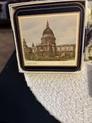 Harrods 6 Corkboard Coasters by Pimpernel Made in England London Scenes Sealed