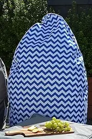 Outdoor Indoor Bean Bag Premium Quality Extra Large Anti UV 30+ Kibui New (Blue Chevron)