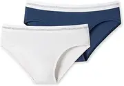 [Schiesser] Girls' Underwear Panties Hipster Organic Cotton Rib Pack of 2