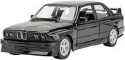 Die-cast Die-Casting 1:36 for BMW M3 1987 Car Models with 2 Doors Opened Pull Back Function Mini Vehicle Model Exquisite Presents Miniature Vehicle(Black)