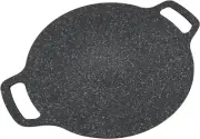 Korean round Grill Pan, Aluminum Concave Convex Particle Medical Stone Coating r