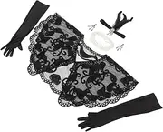 [BESPORTBLE] Flapper Party Set Sequin Shawl Elegant Headband Gloves for Vintage Themed Events Weddings and Dance Parties Comfortable Stylish Accessories for Women
