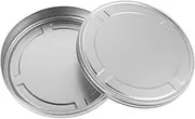 COOPHYA Metal DVD Storage Case Round CD Holder with Tinplate Design Compact Portable Storage for DVDs Vcds and More Space Saving Organizer for Home and Travel