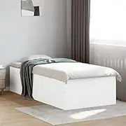 Bed Furniture Bed Frame Without Mattress White 90x190 cm