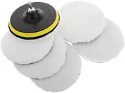 1 Set Wool Polishing Buffing Pad Set with Hook and Loop Design for Car Motorcycle and Boat Detailing High Efficiency Waxing Kit for Electric Drill and