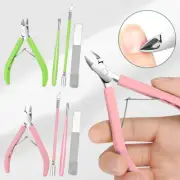 4Pcs Nail Trimming Scissor Pedicure Tool Dead Skin Fork Cuticle Nipper Colorful