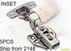KITCHEN BATHROOM STAINLESS CUPBOARD CABINET SOFT CLOSE DOOR HINGE INSET X5 PCS