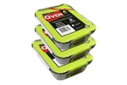 12PK Lemon & Lime Foil Container w Lid 26.5cm Shelf Ready Home Oven BBQ Cookware