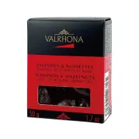 在飛比找momo購物網優惠-即期品【VALRHONA】杏仁榛果夾心黑巧克力(50g 效期