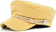 [Generic] Women's Newsboy Cap，Trendy Beret Women's Metal Buckle Octagonal hat Painter hat Flat top hat