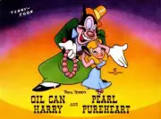 Oil Can Harry & Pearl Pureheart Poster Circa 1950S OLD MOVIE PHOTO