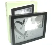 Love Always Frame of Faith Black Edge Frosted Glass I Corinthians 13 Wedding