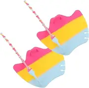 WOONEKY Silicone Webbed Swim Training Gloves Diving Hand Paddles Comfortable Swimming Gloves for Boys and Girls Adults Hard Fins