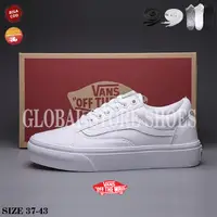 在飛比找蝦皮購物優惠-Vans OLD SKOOL 鞋款全白高品質高級運動鞋 Va