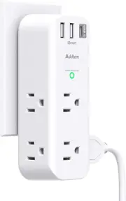 Surge Protector, Outlet Extender, w/ Rotating & Multi Plug, w/ 6 AC 3 USB Ports