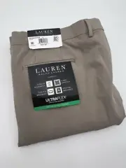 NWT LRL Ralph Lauren Mens 42x31.5 Khaki Beige Classic Fit Ultraflex Dress Pants