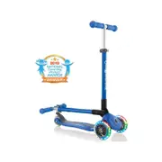 Globber Primo Lights Foldable Kids Scooter Navy Blue 3+