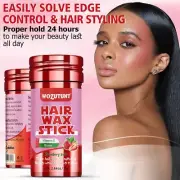 Strawberry Flavor Hair Wax Stick Repair Dry Frizzy Broken Hair Long Lasting Wax