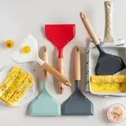 Silicone Tamagoyaki Spatula Wide Mouth Scraper Non-stick Spatula Meat