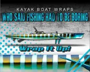 Striped Marlin Skin 14ft KAYAK VINYL WRAP KIT GRAPHIC DECAL/STICKER