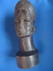 AFRICA OLD WOOD STATUE FIGUR TRIBAL 1.3 KG / 22CM SEE PHOTOS