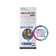 Bravecto Plus Flea, Tick & Worming Treatment Medium Cat 2pk