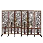 Wooden Room Partitions Room Dividers Screen Separator 6 With Stands Panels P2