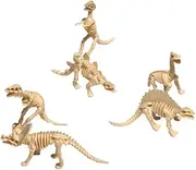 KOMBIUDA 6Pcs Realistic Plastic Dinosaur Skeleton Model Educational for Imagination Development Collection Safe Dinosaur Figures