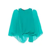 [Alberta Ferretti] Alberta Ferretti Silk Top 42 IT GREEN