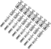 40pcs Expansion Screw Metal Expansion Screws Safety Wall Anchors Hollow Wall Anchors Concrete Nuts Bolt Assortment Plasterboard Fasteners Metal Fastener Bolts Silver Carbon Steel
