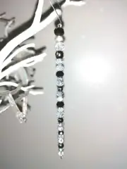 5 Crystal christmas tree icicle bauble decoration Handmade Wedding silver black