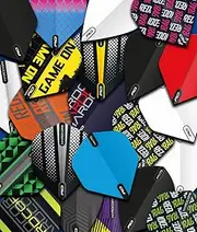 Red Dragon Bargain Assorted Dart Flights Pack Sets - Available in 25 sets and 50 sets