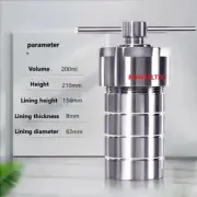 PTFE Lined Hydrothermal Synthesis Autoclave Reactor 200ml Customizable