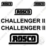 Fits Rosco Challenger 2 Decal Kit Sweeper Truck - 3M VINYL Aftermarket Kit!