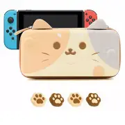 GeekShare Nintendo Switch&OLED Carrying Case Portable Hardshell Multicolor Cat