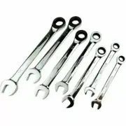 Mechanics 7PC Standard Chrome Vanadium Steel Ratchet Ratcheting Wrench Tool Set