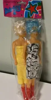 Unbranded Vintage Shirley 11 & 1/2” Fashion Dolls With Dresses And Shoes