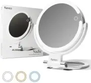Fancii Travel Magnifying Mirror 10x /1x with Lights, Rechargeable | 9-Inch Ex...