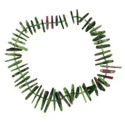 RUBY IN ZOISITE LONG CHIP STICK NATURAL GEMSTONE BEADS