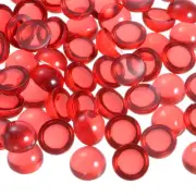 100pcs Cat Eye Resin Beads, 12mm Flatback Round Dome Beads Dark Red