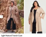 TS taking Shape Light Natural Trench Coat Jacket Size 20 Bnwt