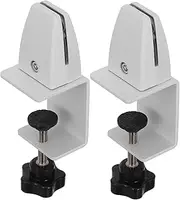 [SOPOTUTU] 2pcs Aluminium Alloy Desk Partition Clip Wear Resistant Clamp for Office Panels Flexible Installation for Enhanced Focus