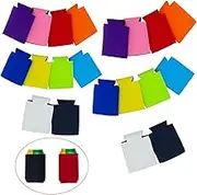 Yharnamite 20 Pcs Blank Beer Can Cooler Sleeves, Beer Can Coolers Sleeves, Soft Insulated Beer Can Cooler Sleeves for Soda, Beer & Water Bottles (Colorful)