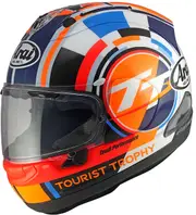 Arai RX-7V Evo Isle Of Man TT 2025 , color: Black/White/Orange/Blue , size: L