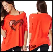 ZUMBA Off the Shoulder HEART Tee Top - Rev Me Up Red - Super Rare EliteZWear!!